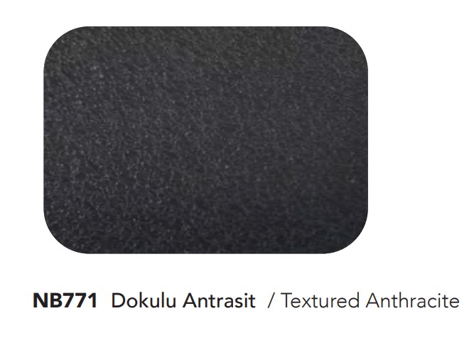 Asaş Naturalbond 1250*3200*4mm 4040 Dokulu Antrasit Gri Kompozit Panel